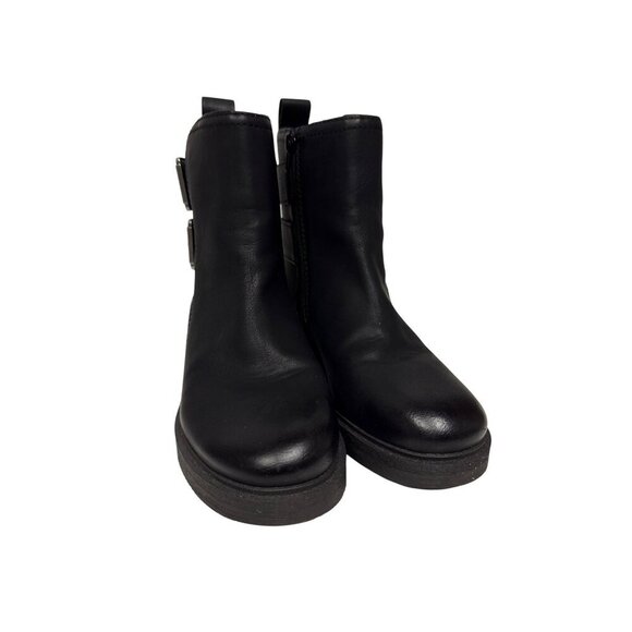 NEW Lucky Brand Women's Boots Candre Motorcycle Black Buckle Cycle Grunge 6.5 - Picture 2 of 11